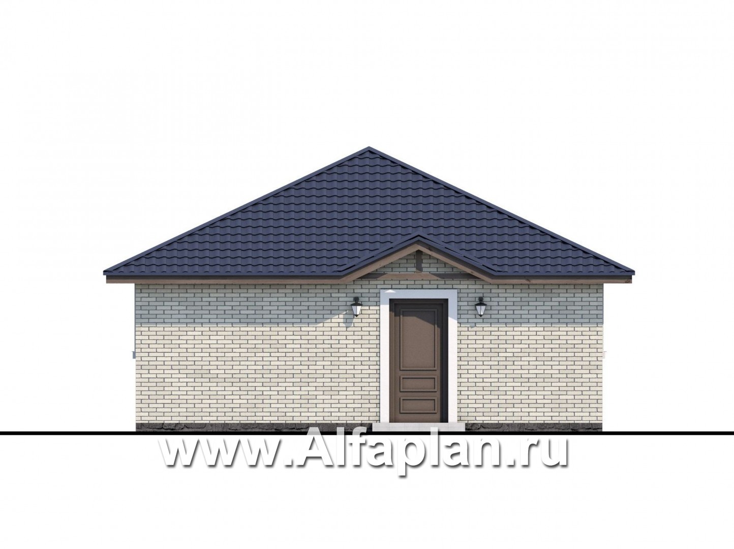 Проекты домов Альфаплан - Гараж с кладовой и мастерской - изображение фасада №4