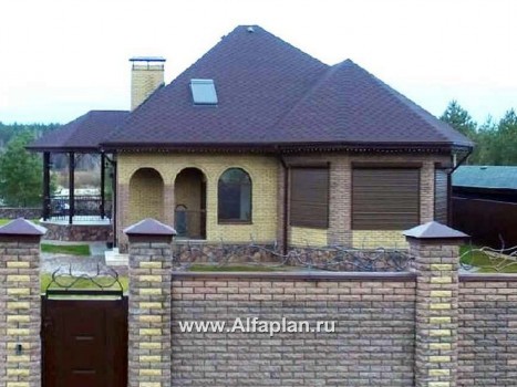 Проекты домов Альфаплан - «Душечка» - проект дома с мансардой, с террасой и вторым светом - превью дополнительного изображения №5