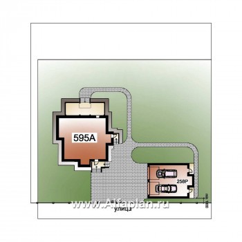 «Сириус»_ДУО - проект дома с мансардой + проект гаража на 2 авто с квартирой в мансарде - превью дополнительного изображения №3