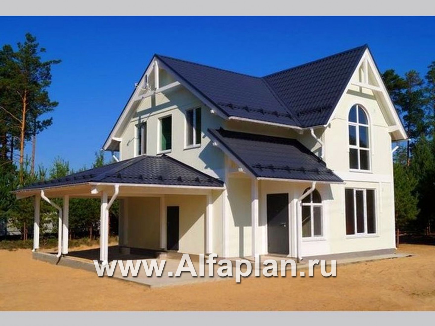 Проекты домов Альфаплан - Кирпичный дом «Оптима» для загородного отдыха - дополнительное изображение №1