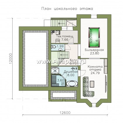 Проекты домов Альфаплан - «АльфаВУД» - превью плана проекта №1