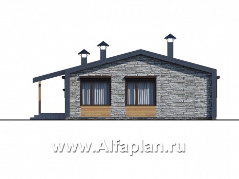 Проекты домов Альфаплан - «Йота» - каркасный дом с сауной - превью фасада №4